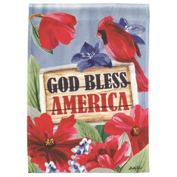 Recinto 30 x 44 in. God Bless America Redbird Printed Garden Flag - Large RE3467330